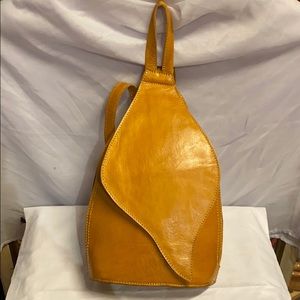 Moroccan Leather Crossbody Backpack